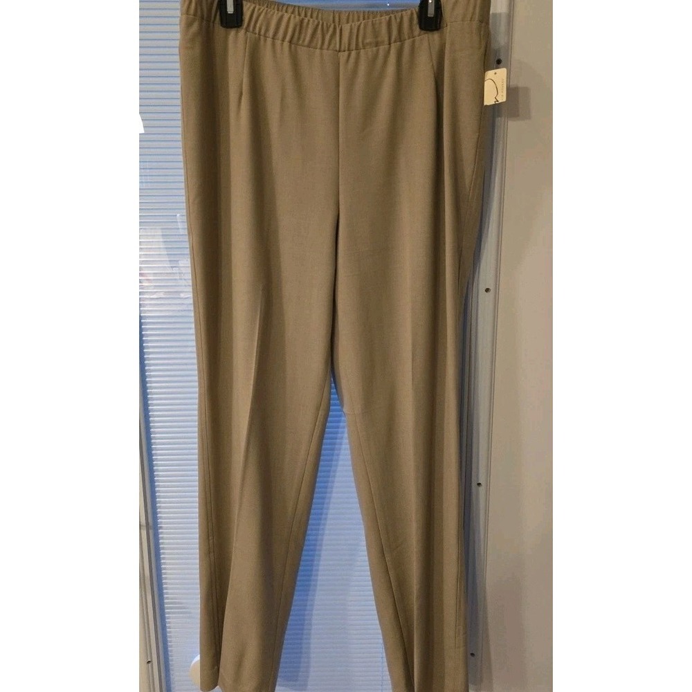 New Kim Rogers Pull On Pants Size 14 Caroline Tan Casual Dress Pants